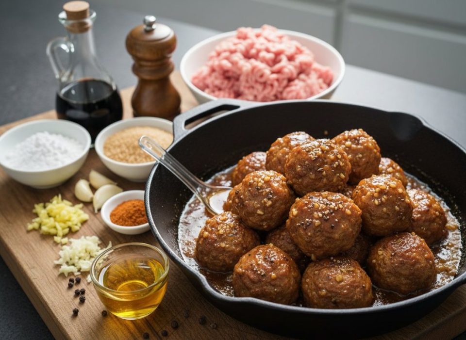 Receta de Albóndigas de cerdo estilo chino