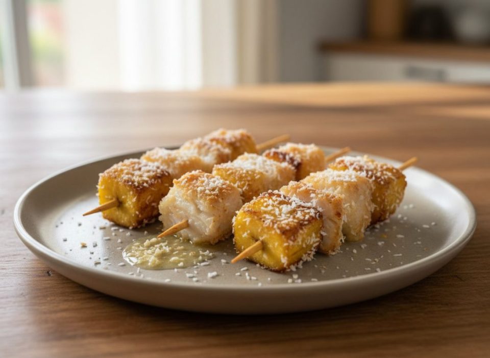 Receta de Brochetas de bacalao