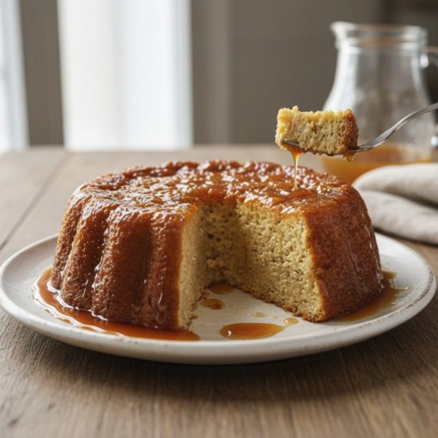 Receta de Budín de pan al baño María con caramelo