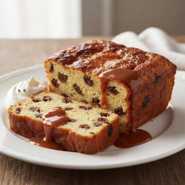 Receta de Budín de pan clásico con pasas al ron
