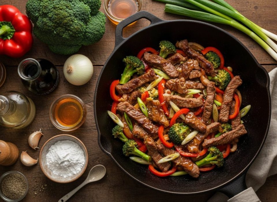 Receta de Carne de res con verduras