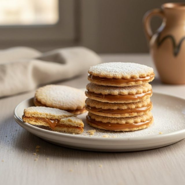 Receta de Chilenitos (Alfajores finos con manjar)