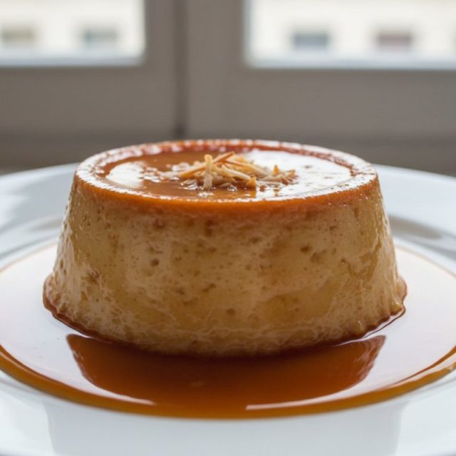 Flan de coco al baño María