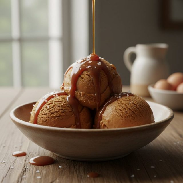 Receta de Helado casero de caramelo con base cremosa