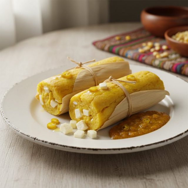 Receta de Humitas dulces de choclo con queso y ají
