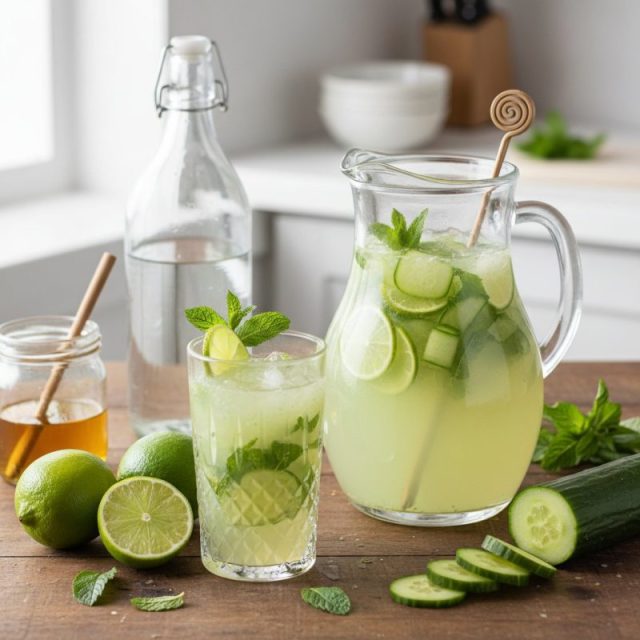 Receta de Jugo de pepino con limón y menta