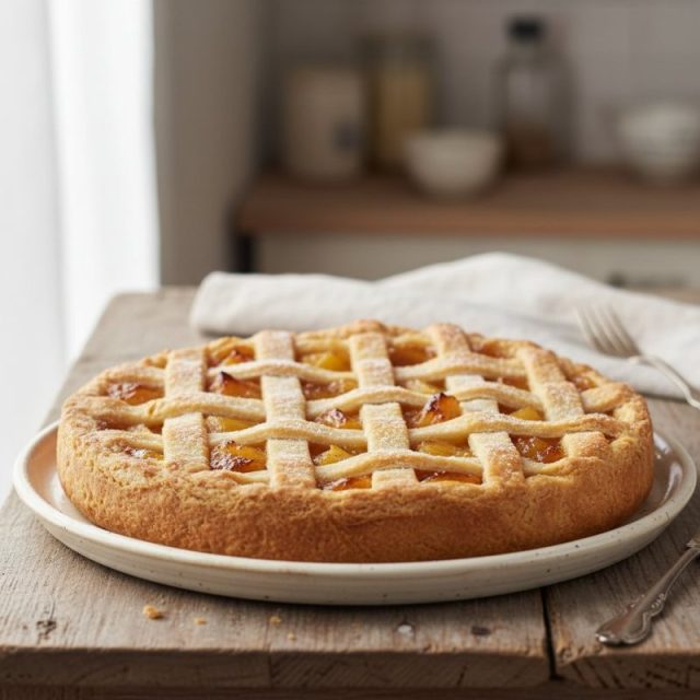 Receta de Kuchen de piña con enrejado