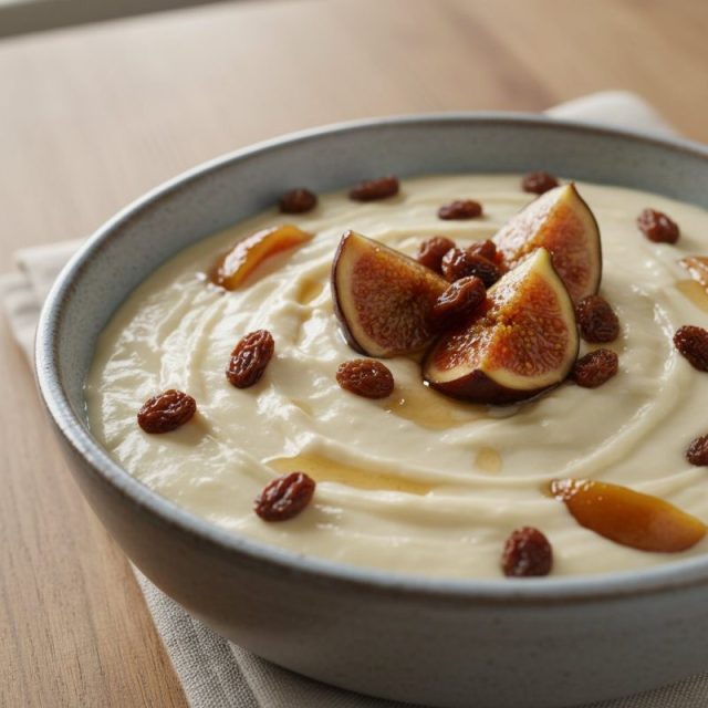 Receta de Manjar blanco con pasas e higos