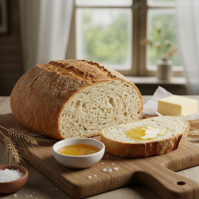 Receta de Pan casero paraguayo (miga tierna, corteza dorada)