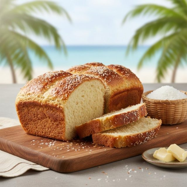 Receta de Pan de coco casero (suave y aromático)