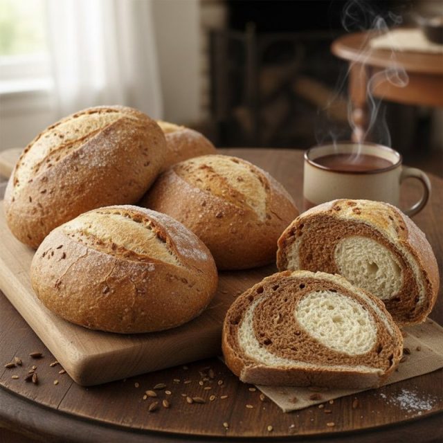 Pan mestizo ecuatoriano (bicolor con anís)