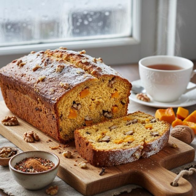 Receta de Pan suave de calabaza con nuez y especias