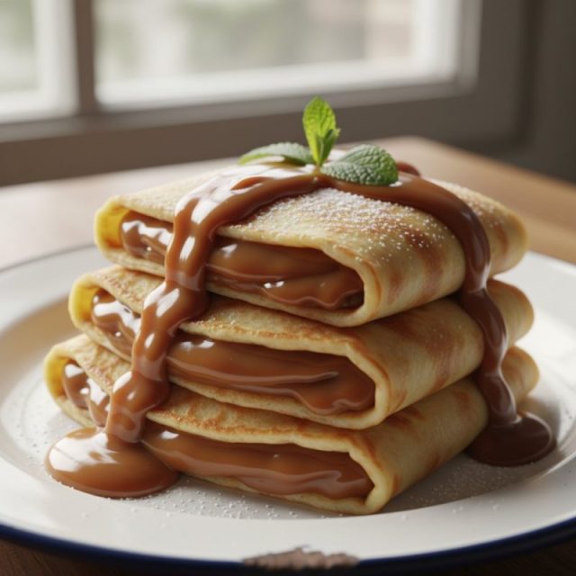 Receta de Panqueques clásicos uruguayos (rellenos de dulce de leche)