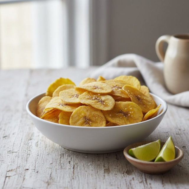 Receta de Plataninas crujientes (chips de plátano)