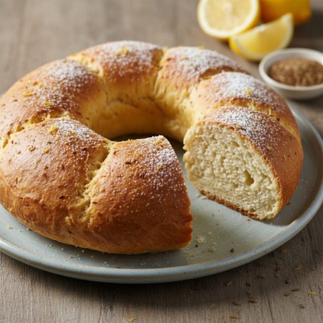 Receta de Rosca suave de anís y limón