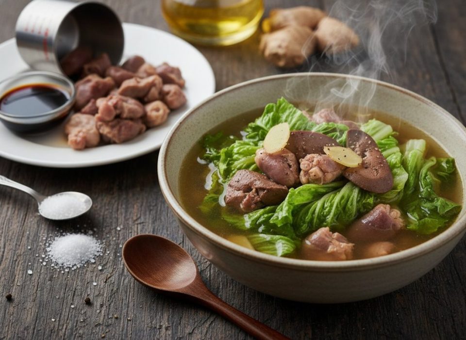 Receta de Sopa de hígado de pollo