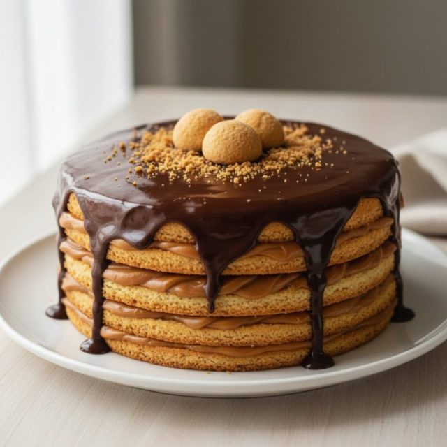 Receta de Torta de alfajor con ganache de chocolate