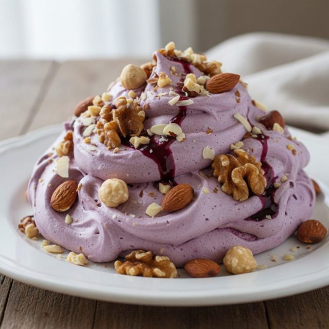 Receta de Turrón de vino tinto con frutos secos (merengue italiano)