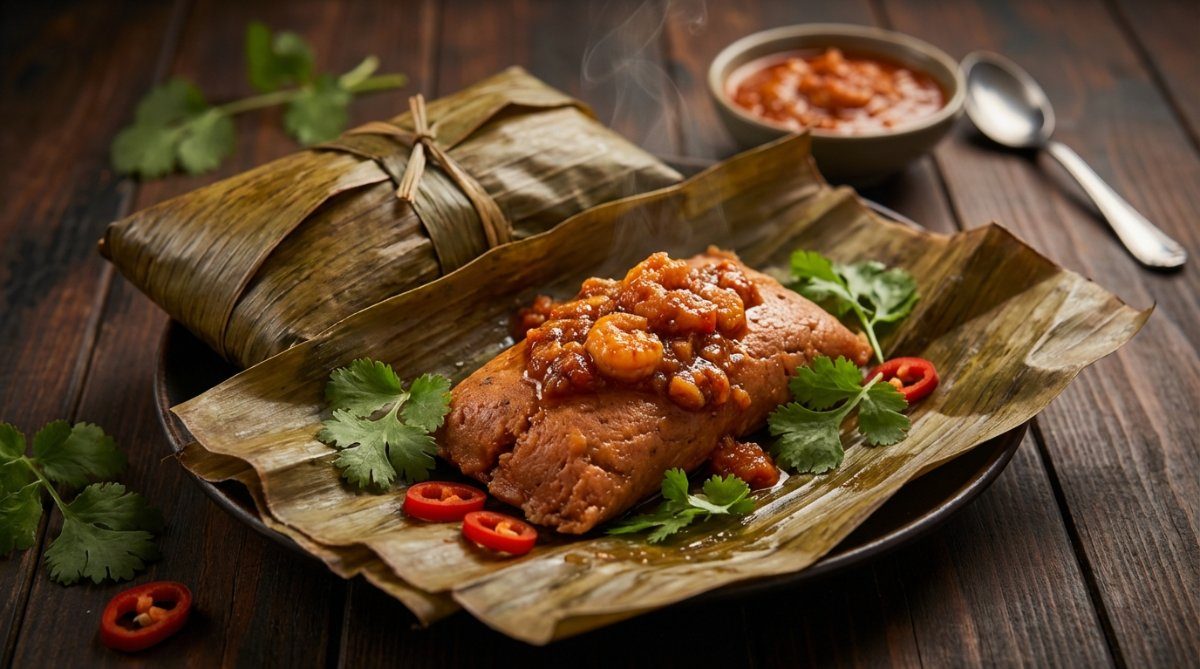 Abará (bollos de frijol al vapor con salsa de camarón)