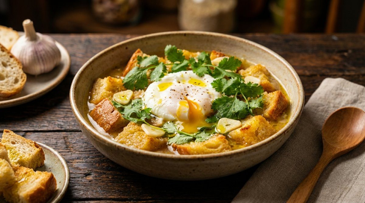 Açorda de Alho (Sopa de Pan y Ajo)