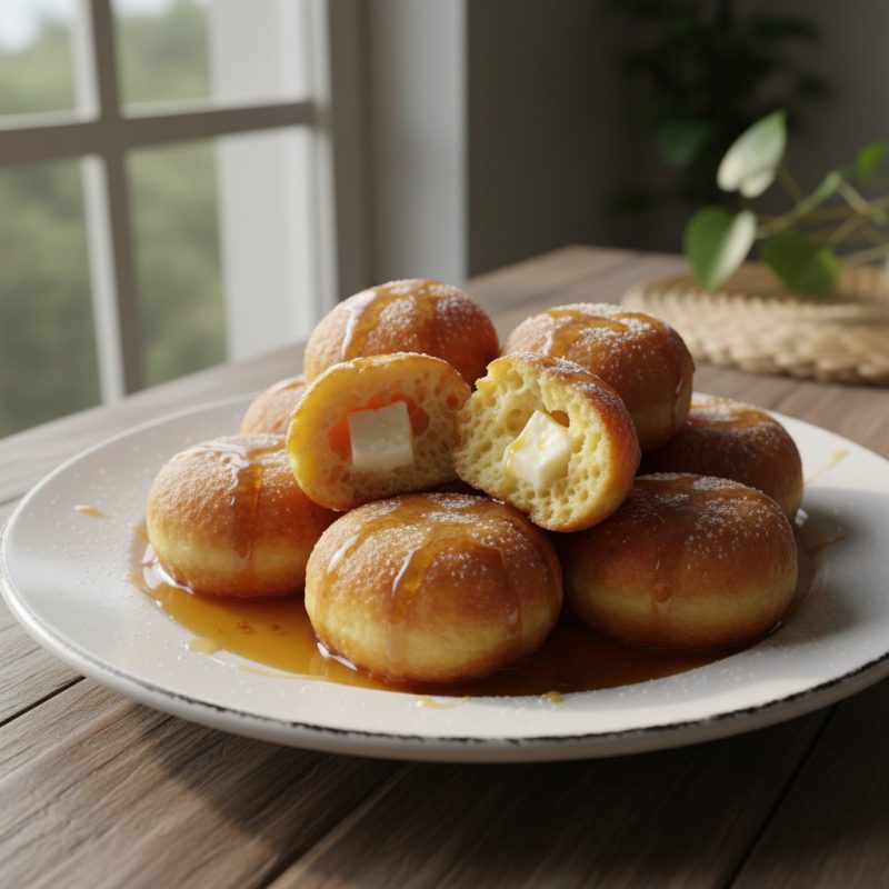 Buñuelos de mandioca con miel de panela