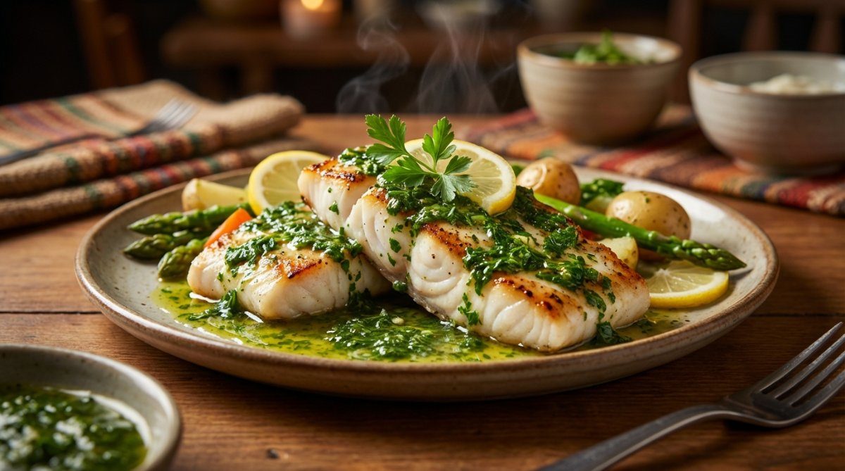 Filetes de Pescado con Molho Verde