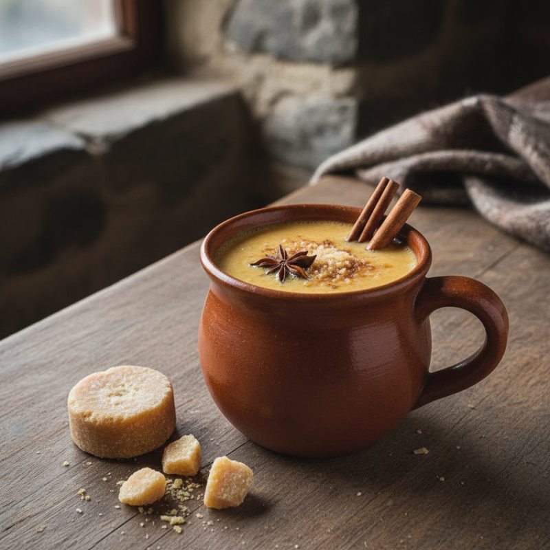 Javishca de zapallo (bebida caliente con panela y especias)